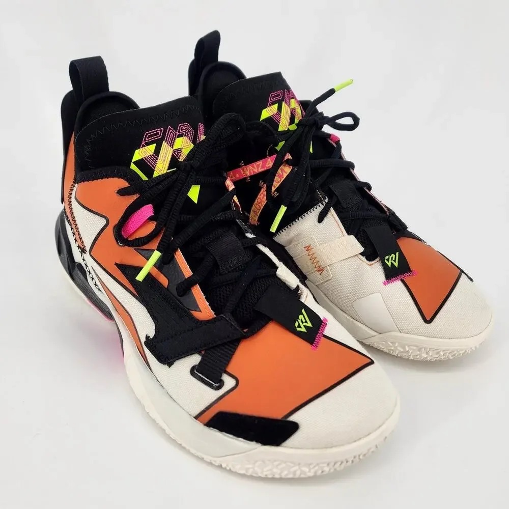 Jordan Why Not Zer0.4 Basketball Shoe Pale Ivory/Black/Orange Men’s 9.5